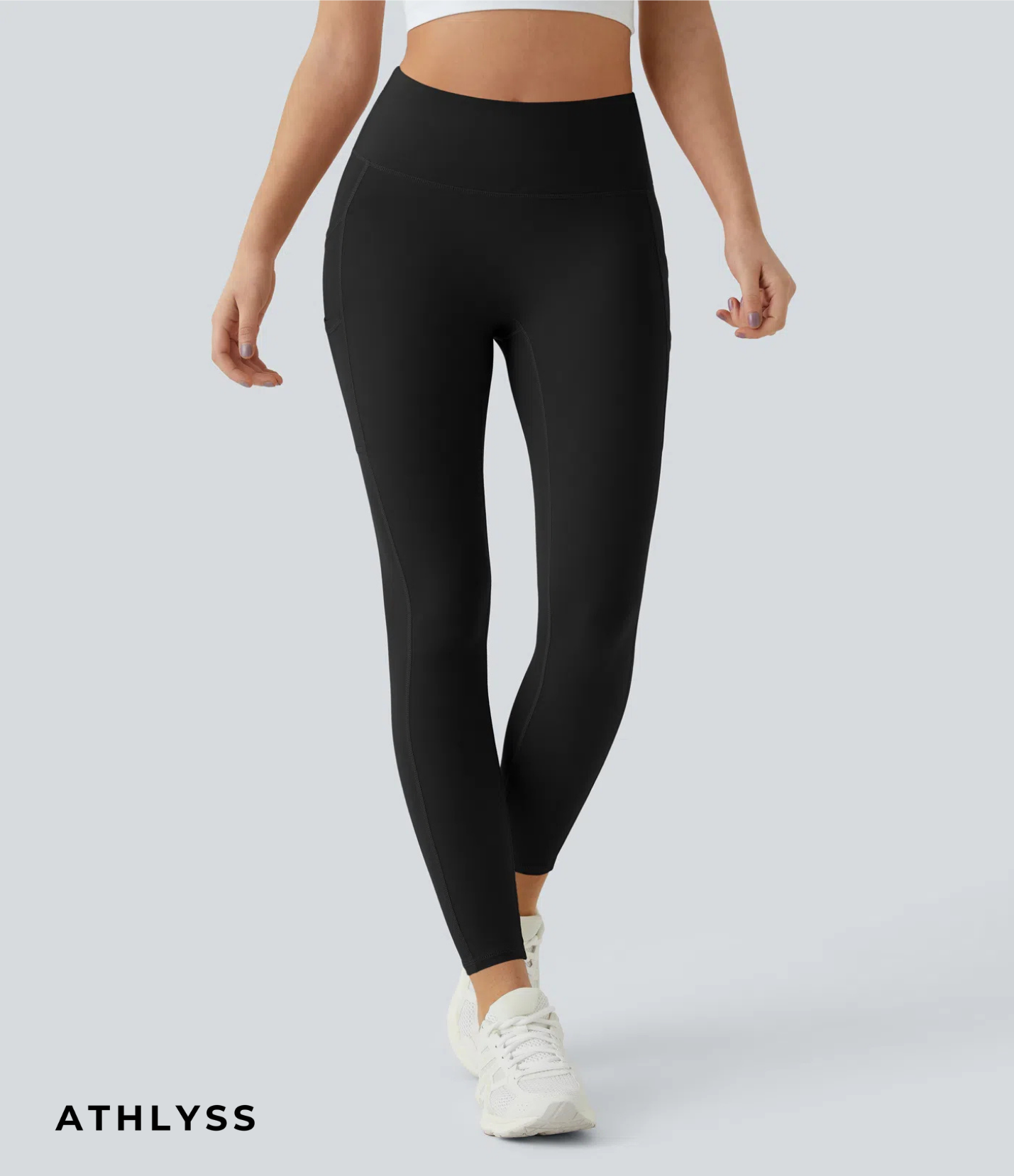 Legging med høj talje lomme