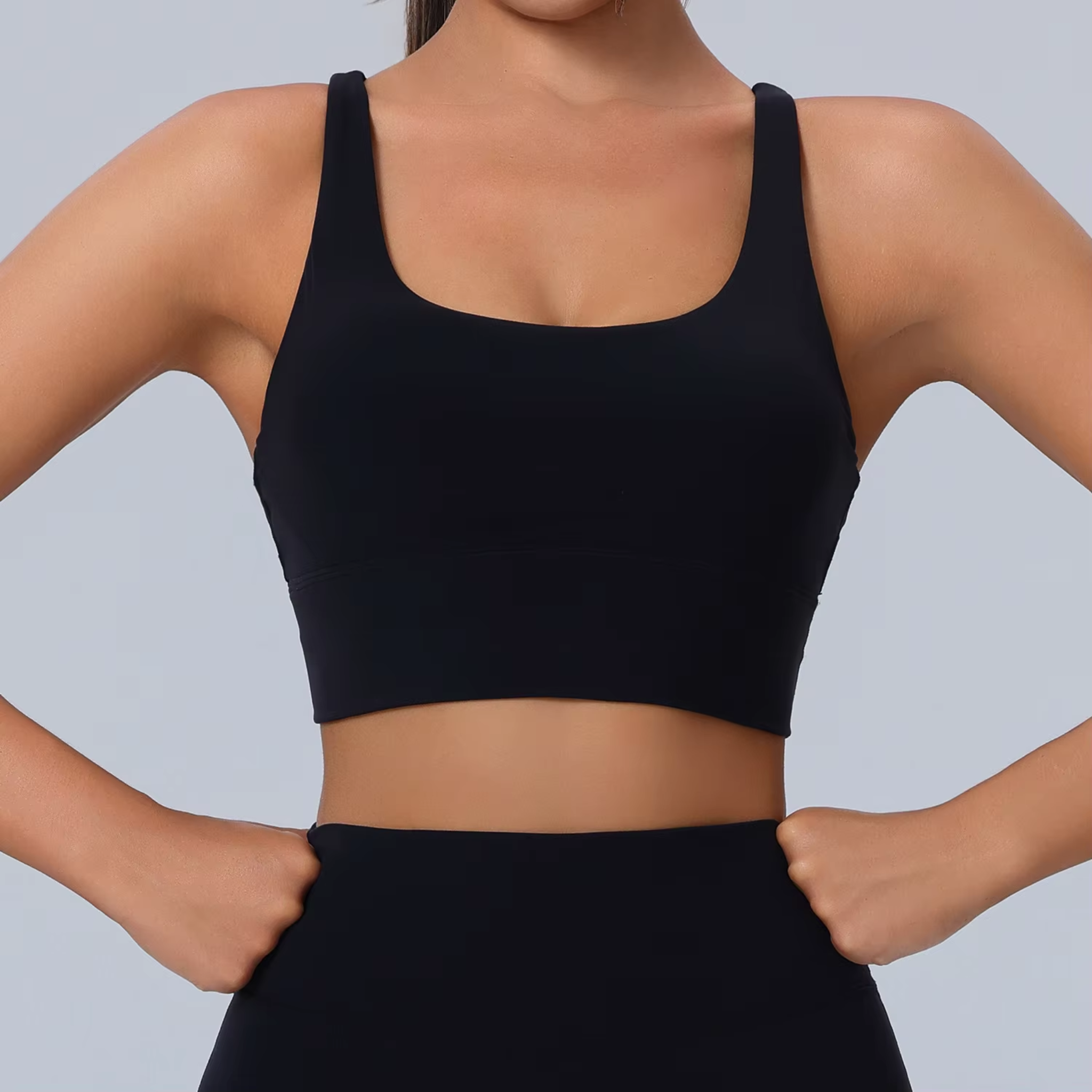 Strappy Cross Back Sports Bra