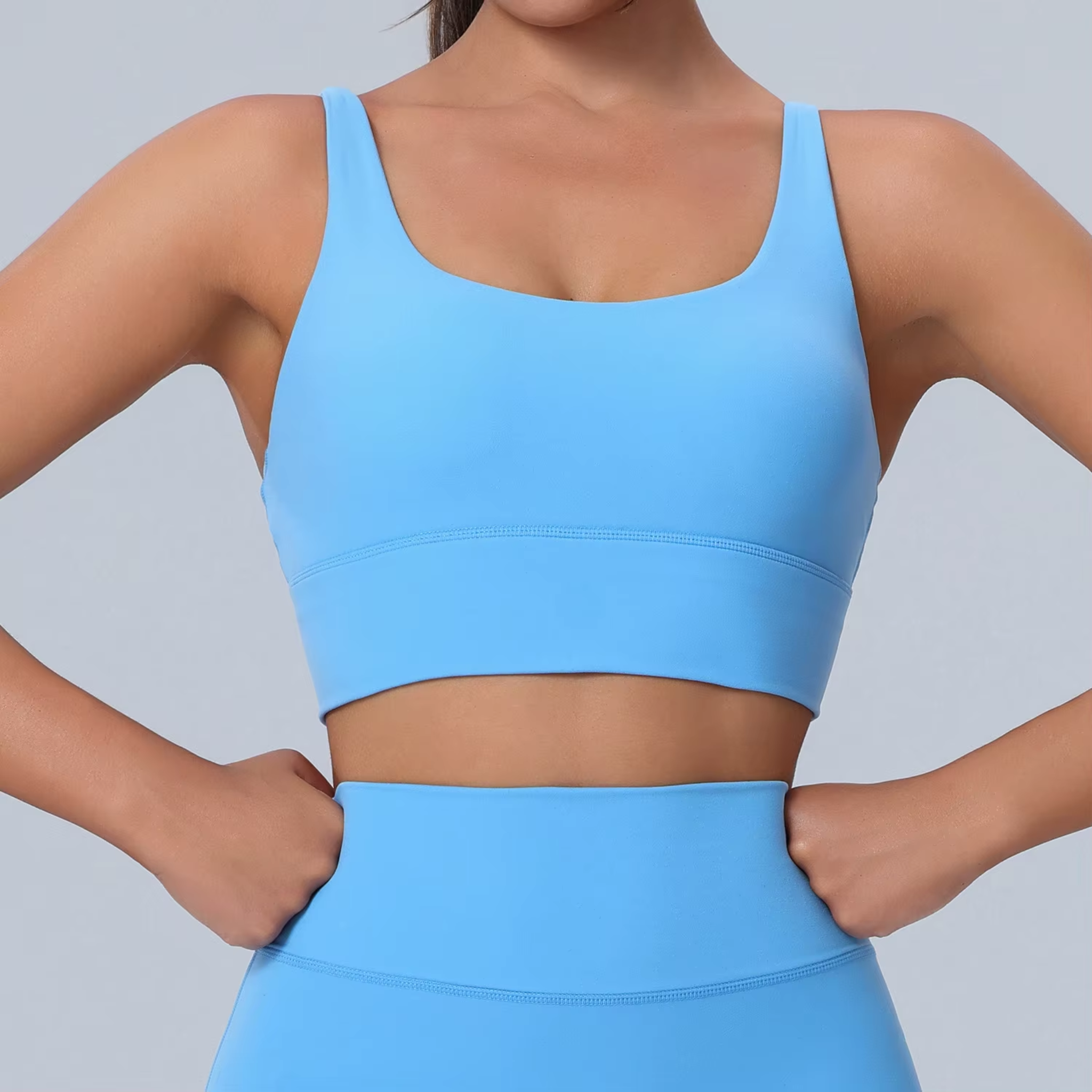 Strappy Cross Back Sports Bra