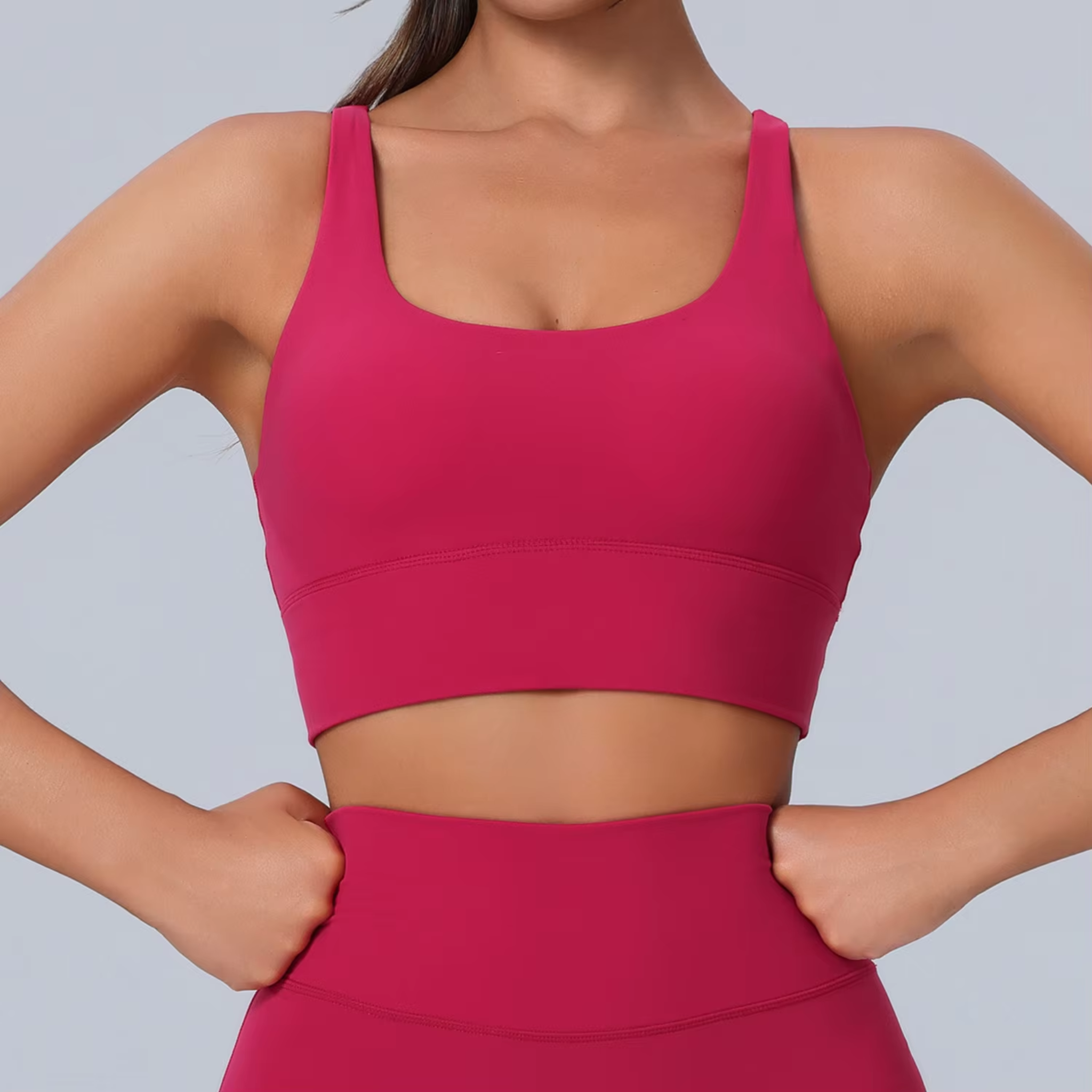 Strappy Cross Back Sports Bra