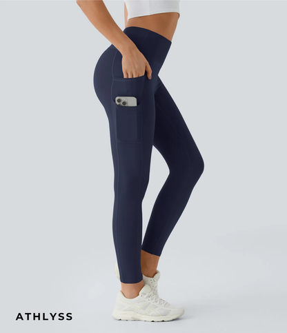 Legging med høj talje lomme